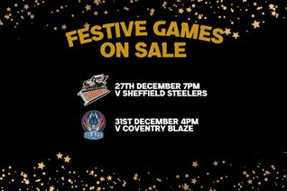 TICKETS ON SALE FOR CHRISTMAS GAMES AGAINST STEELERS AND BLAZE
