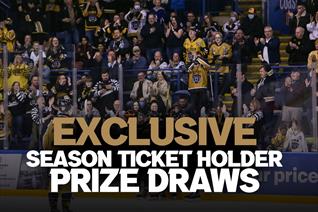 THREE SPECIAL PRIZE DRAWS FOR SEASON TICKET HOLDERS