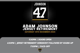 ADAM JOHNSON JERSEY RETIREMENT CEREMONY