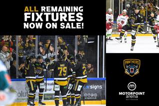TICKETS NOW ON SALE FOR REMAINDER OF SEASON