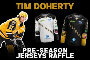 TWO DOHERTY JERSEYS ON OFFER IN ONLINE RAFFLE