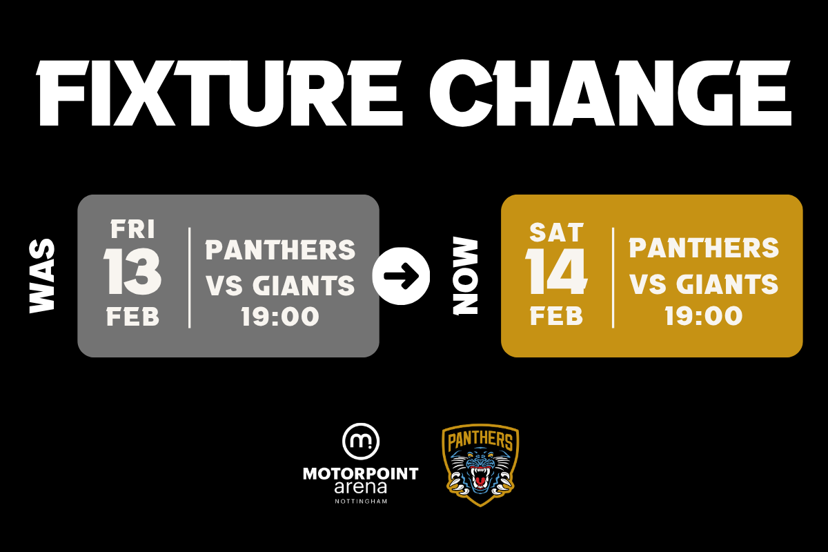 PANTHERS v BELFAST MOVED FROM 13TH FEB TO SAT 14TH FEB Top Image
