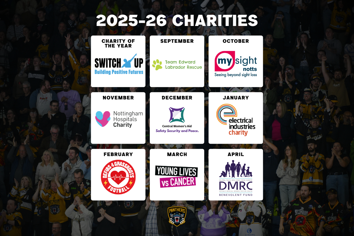 NOTTINGHAM PANTHERS CHARITIES: 2025-26 SEASON Top Image
