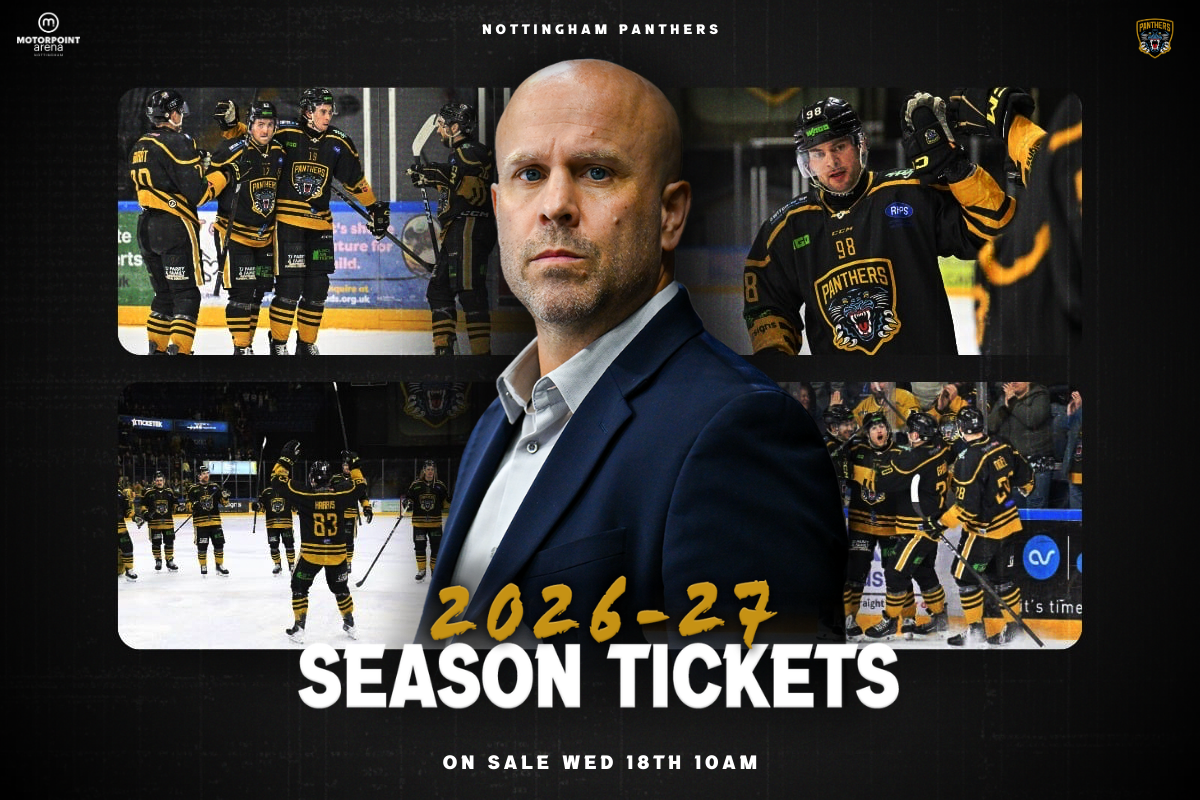 NOTTINGHAM PANTHERS 2026-27 SEASON TICKETS Top Image
