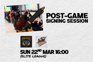 SUN 22ND MARCH: POST-GAME SIGNING SESSION