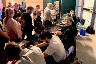 HUNDREDS TURN OUT FOR SIGNING SESSION