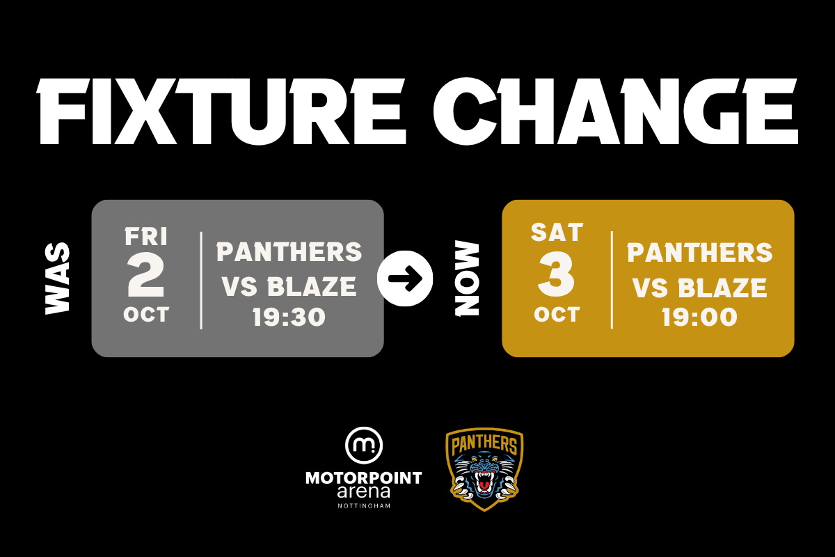BLAZE HOME GAME REVERTS BACK TO SAT 3RD OCT Top Image