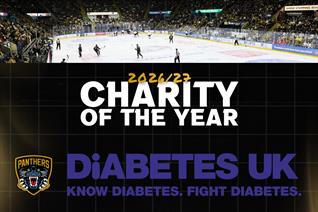 DIABETES UK NAMED AS PANTHERS CHARITY OF THE YEAR