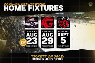 PRE-SEASON TICKETS ON SALE ON MON 6TH JULY