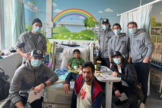 PANTHERS MAKE VISIT TO THE HOSPITAL