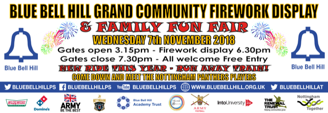 Panthers to attend fireworks display at Blue Bell Hill Top Image