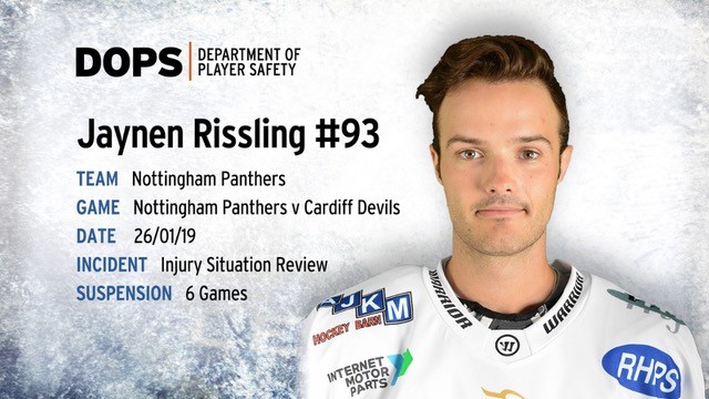 Rissling receives six game ban Top Image