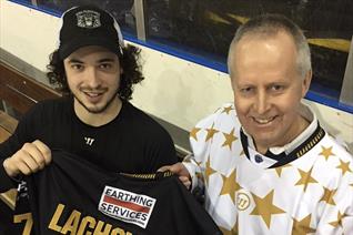 Fan Philip came in a Festive replica shirt and left in Lacho’s game worn Number Seven jersey