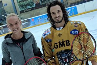 Tennis ace visits arena