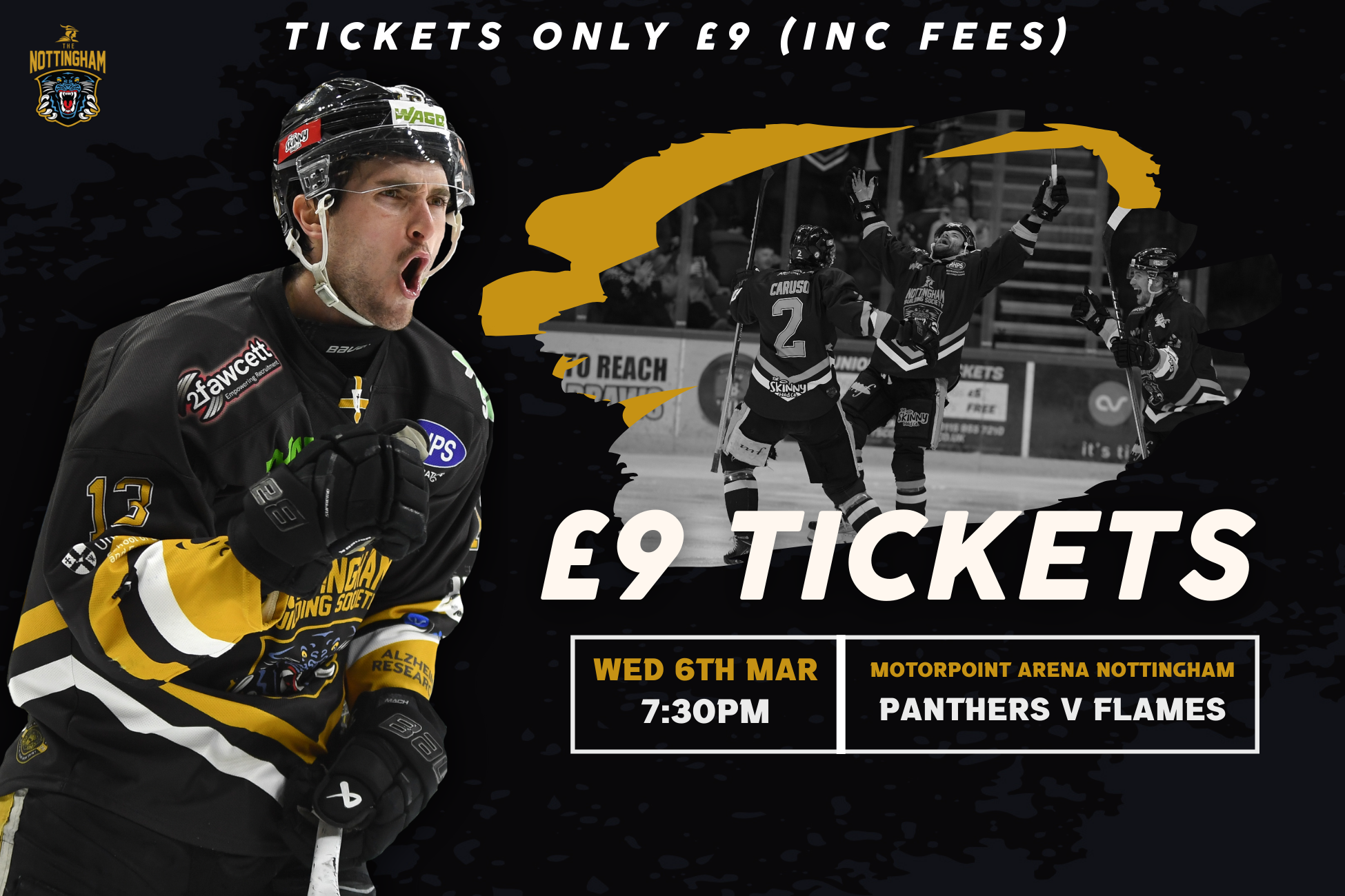 £9 PANTHERS V FLAMES TICKETS ON SALE NOW Top Image