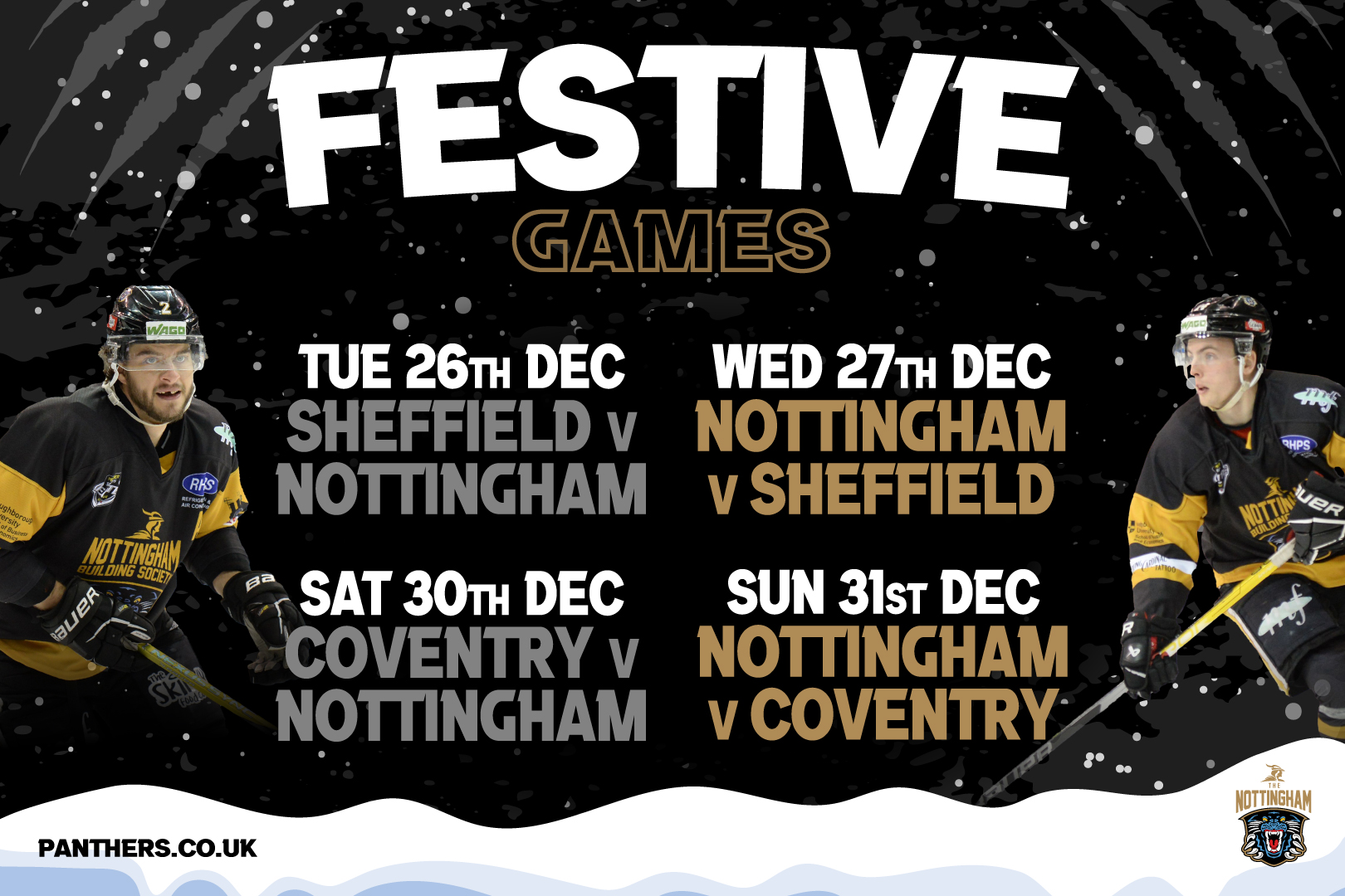CHRISTMAS AND NEW YEAR FIXTURES CONFIRMED FOR PANTHERS Top Image