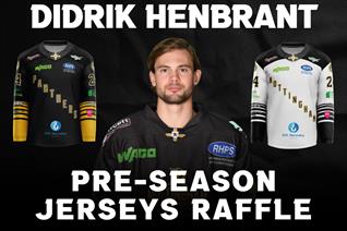 DIDRIK HENBRANT JERSEYS CAN BE WON IN RAFFLE