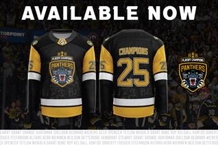 PANTHERS LAUNCH LIMITED-EDITION PLAYOFF CHAMPIONS JERSEY