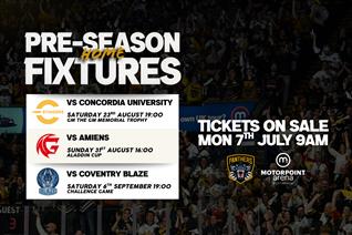 PRE-SEASON TICKETS ON SALE MON 7TH JULY