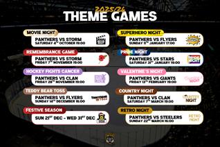 THEME GAMES CONFIRMED FOR 2025-26 SEASON