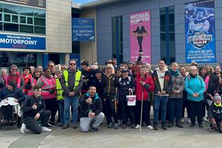 KELSALL AND MYERS GREET CHARITY WALKERS