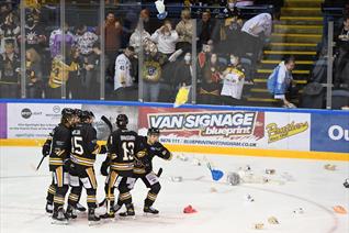 GET READY FOR THE TEDDY BEAR TOSS ON FRIDAY